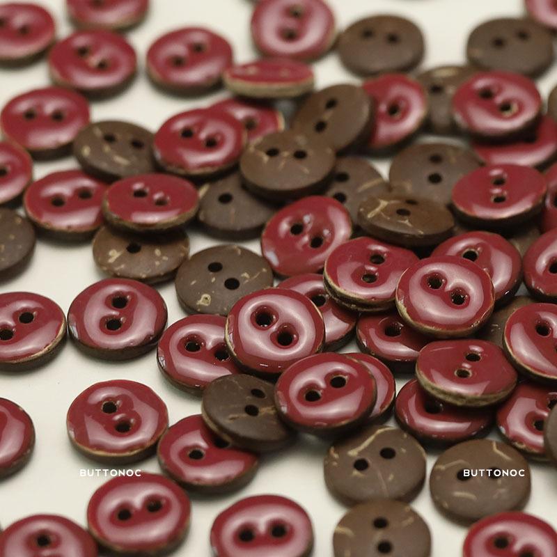 5Pcs Pure Natural Coconut Shell Buttons Pig Nose Shaped Diy Ledger Pendant Buttons Sweater Shirt Decorative Buttons