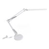Swing Arm Desk Lamp USB Folding Eye Caring Multi Joint LED Table Lamp with Round Base White