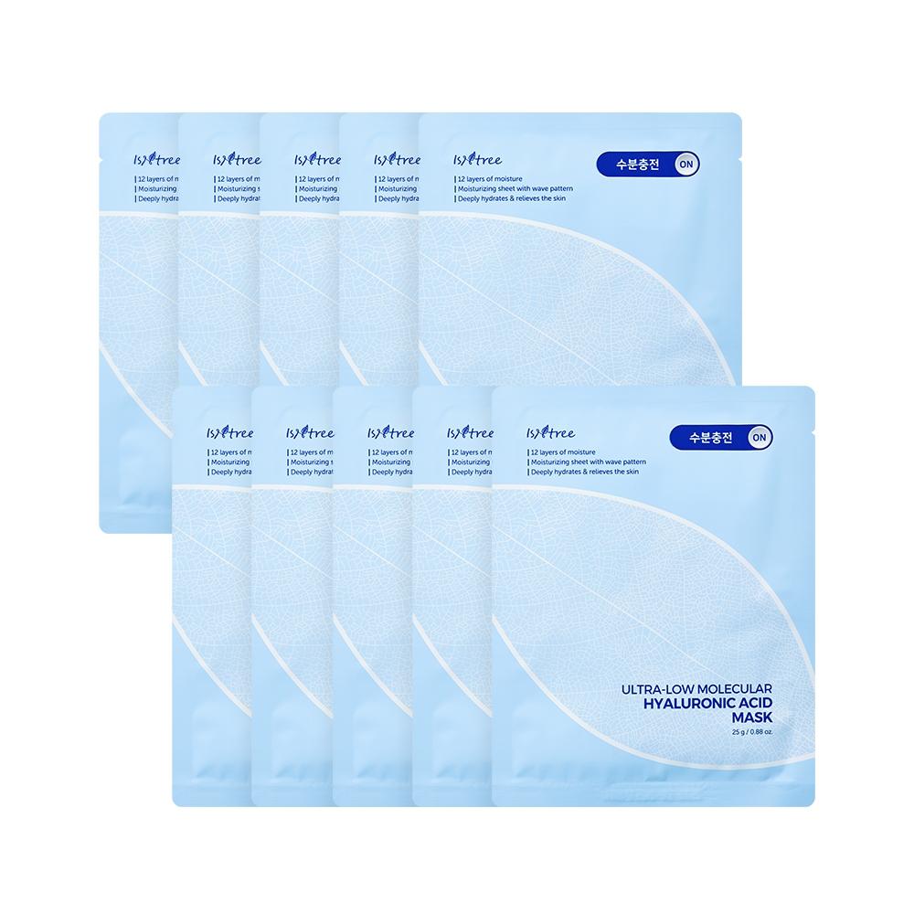 Isntree Ultra Low Molecule Hyaluronic Acid Mask 10 Sheets
