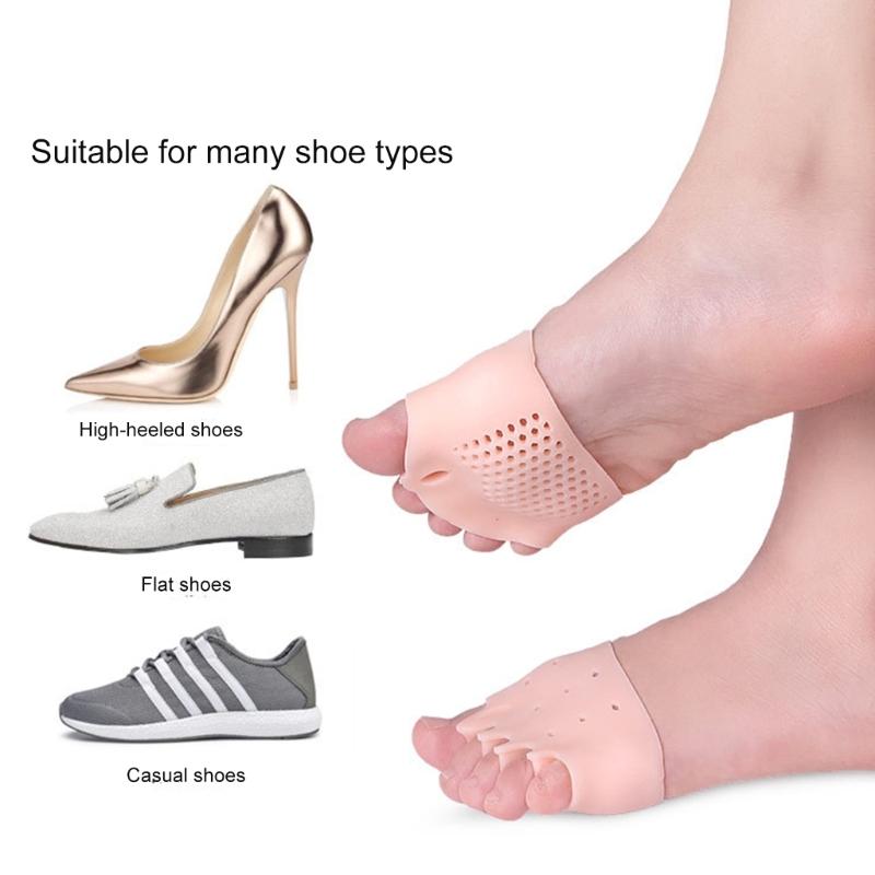 2Pcs Gel Toe Spacers for Women and Men Ball of Foot Cushions Toe Separators Pads for Blister Prevention and Pains Relief