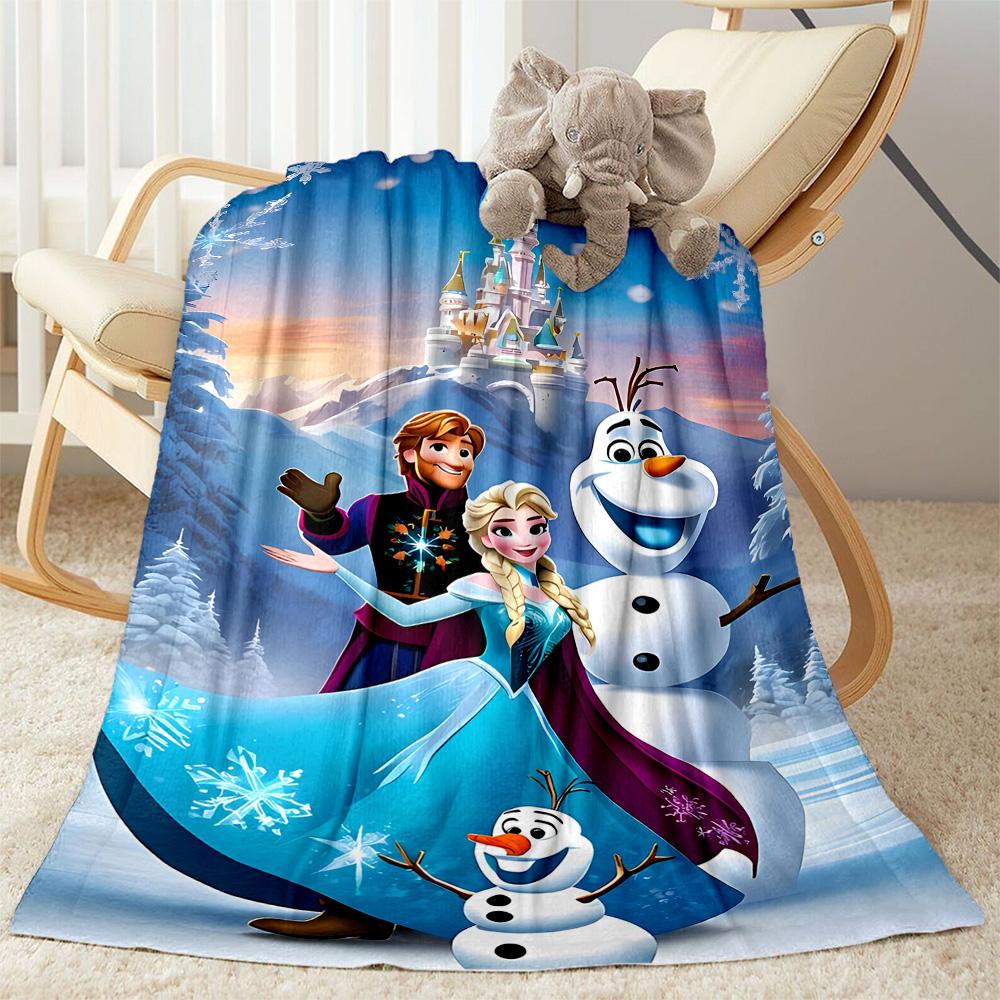 Winter Snowman Adventure Blanket Soft Warm Cozy Suitable for Seaside Chair Couch Four Seasons Universal Warmthful Decor