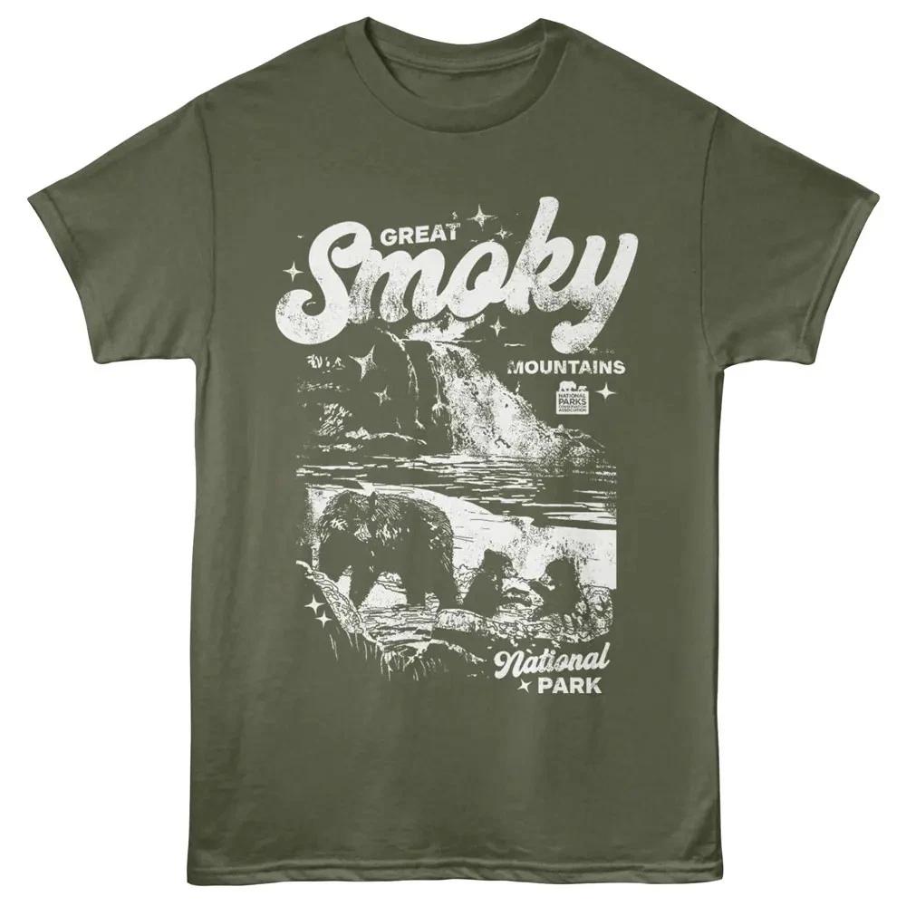 Smoky Mountains Bears Playing Men s T-Shirt XL
