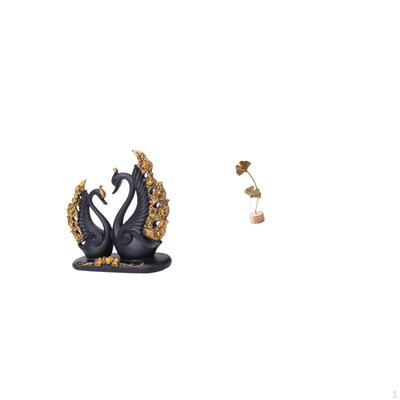Elegant Swan Figurine Resin And Metal Art Sculpture European Nordic Creative Animal Nature