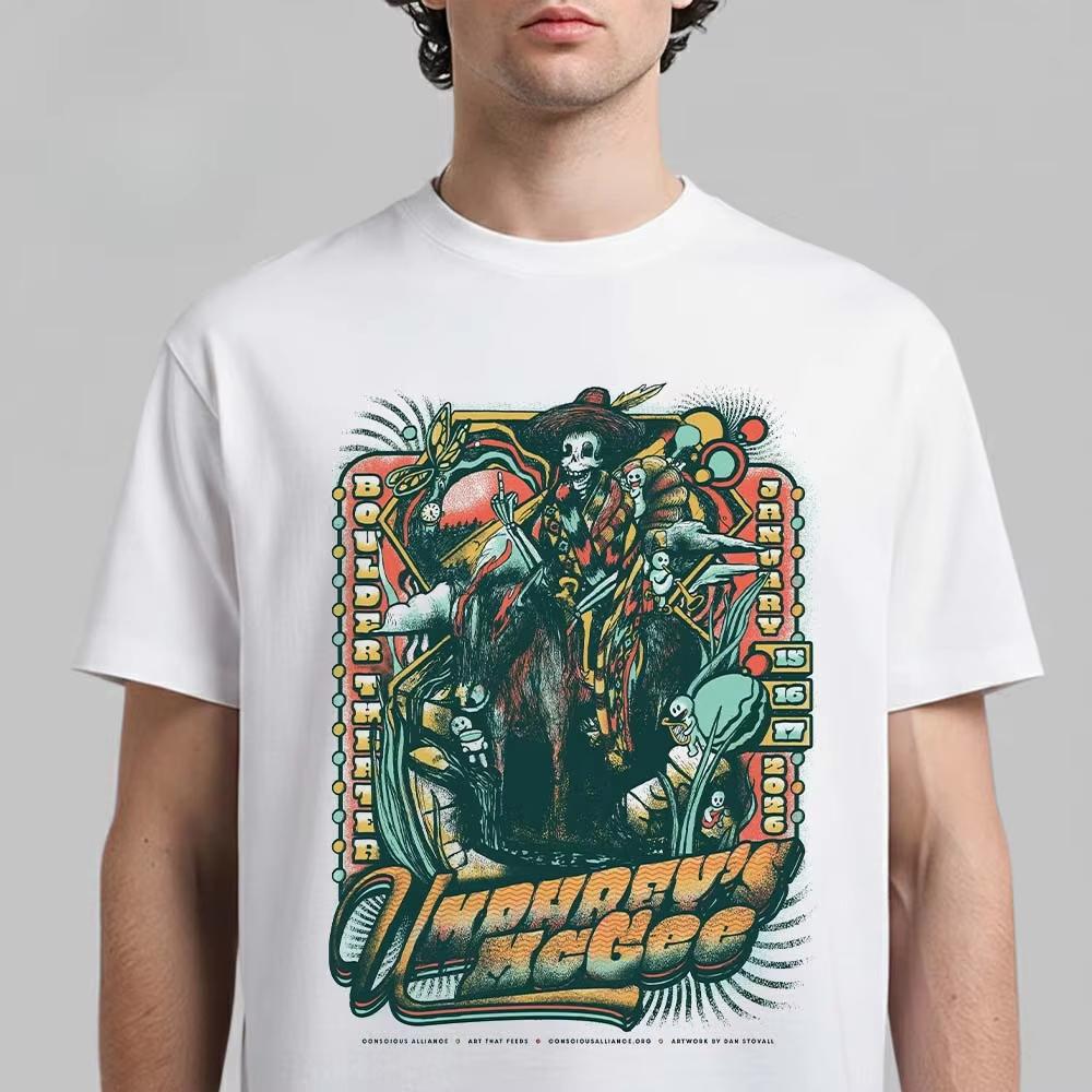 Umphreys Mcgee Chicago Tour Graphic Tee Psychedelic Rock Streetwear Casual Unisex Top For Unisex Unisex