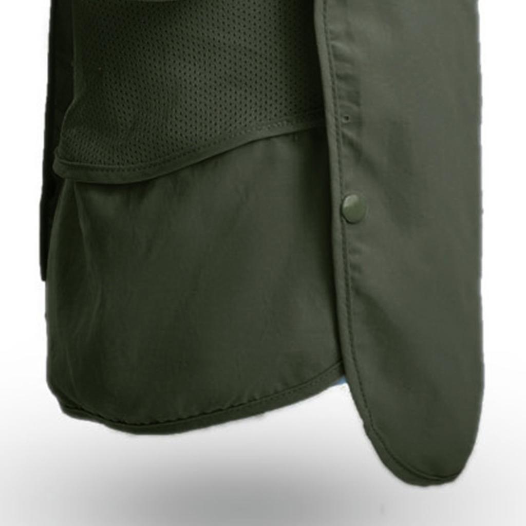 Cappello da Sole con Coprifaccia e Collo Rimovibile, Protezione Ampia, Asciugatura Rapida, Traspirante, Cappello da Pesca Estivo per Esterno