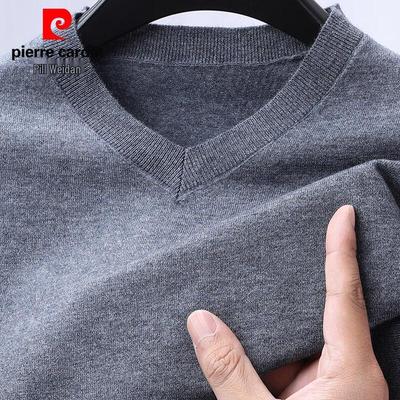 Pierre Cardin Men's V-Neck Cashmere Blend Knit Sweater