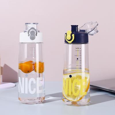 Letnia nowa plastikowa sportowa butelka na wodę prosty przenośny kubek studencki kubek do picia