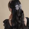CHIMERA Bow Hair Clip with Rhinestones, Ponytail Barrette, Half-Up Hair Accessory