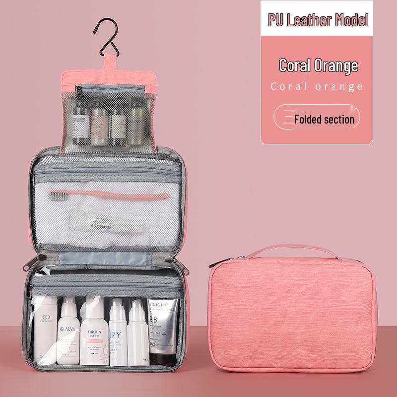 

Мужская водонепроницаемая дорожная косметичка из ПУ кожи - Большая вместимость, многофункциональная, подвесная.