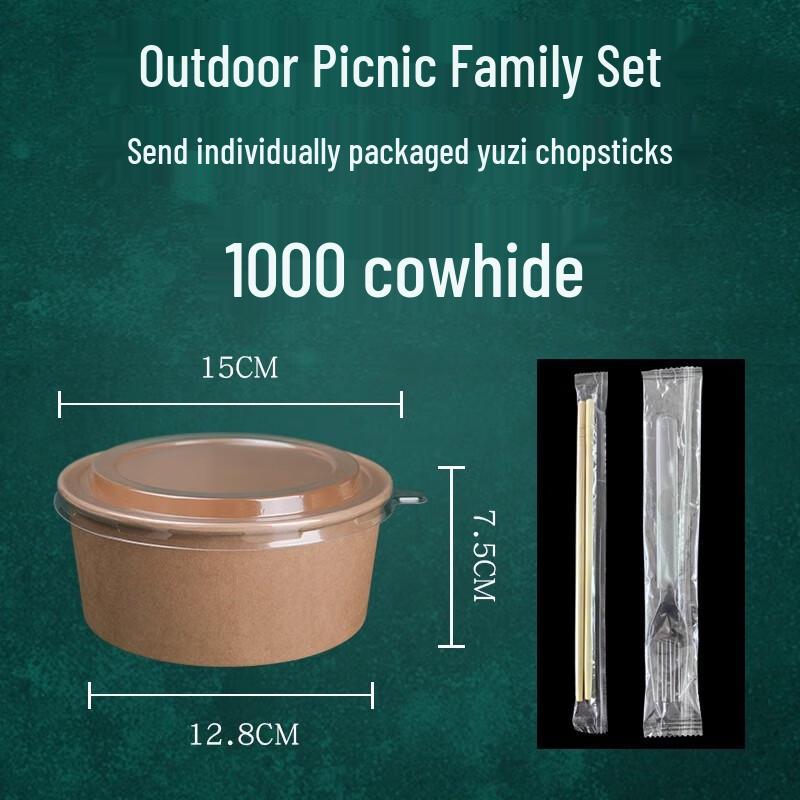 St. Bly Kraft Disposable Bowl & Cutlery Set