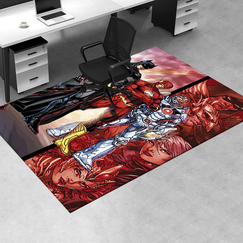 

Superhero Trio: The Flash , Cyborg & Red Hood - DC Comics Art Print Office Mat Home Decor Office Desk Chair Rugs Chair Carpet for office Cha 60cm by 90cm