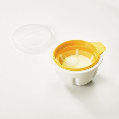 Joseph Joseph Microwave Poached Egg Cooker, M-Cuisine (White/Yellow) 20123