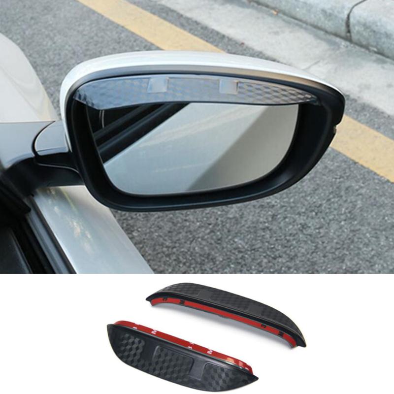 

Rear View Glass Mirror Trim Frame Rain Shield Sun Visor Shade Eyebrow For Nissan X-Trail XTrail T32/Rogue 2017 2018