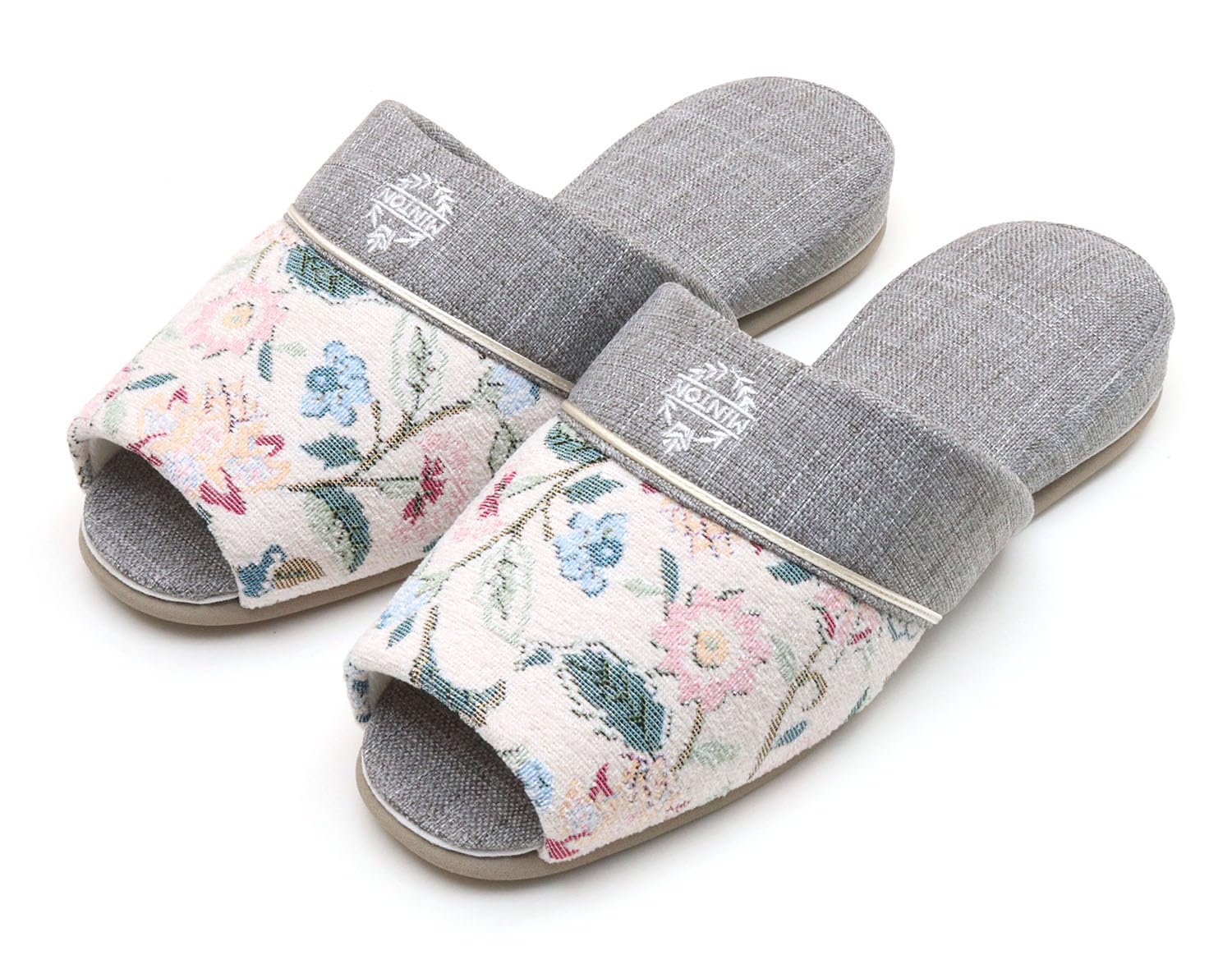 

Тапочки-манжеты Minton Gobelin Summer, тканевые комнатные тапочки Hall Gobelin для гостей или для [Haddon Home] (Серый)