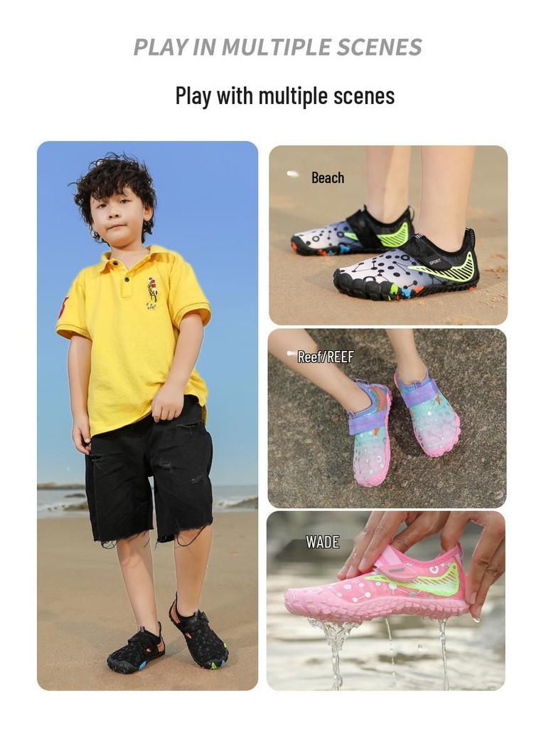 Women's and Men's Non-Slip Water Shoes: Wading, Diving, Snorkeling, Soft-Soled Swim Shoes, Children's River Tracing Footwear