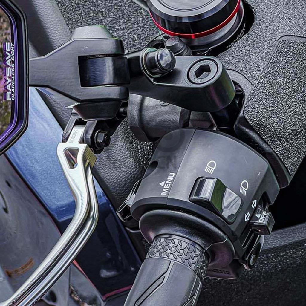 22mm Motorrad Lenker Bedienelemente Ersatz Hupenknopf Blinker Scheinwerfer Startschalter für NVX155 NMAX15