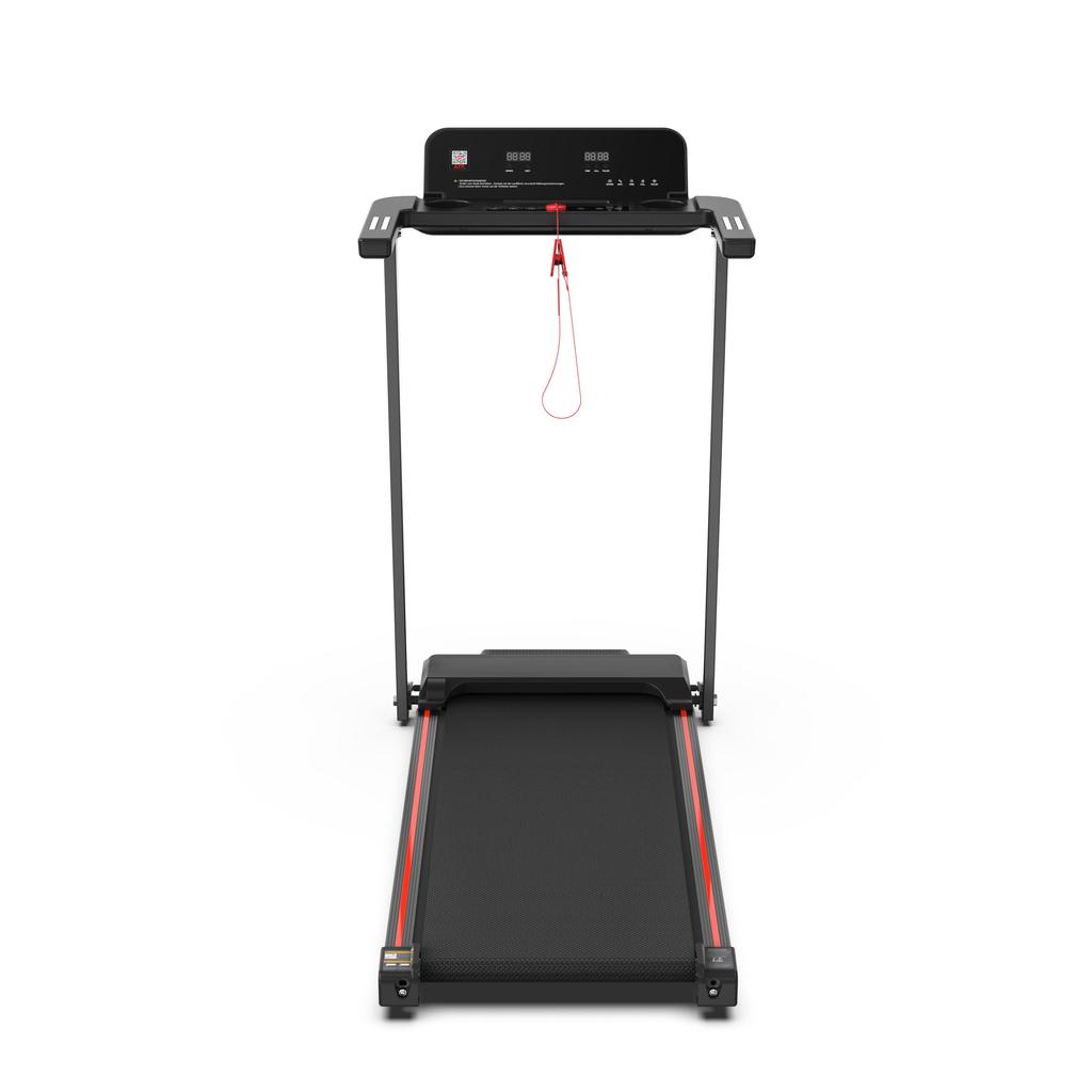 Folding treadmill for home use up to 12 km/h, with LED display, APP