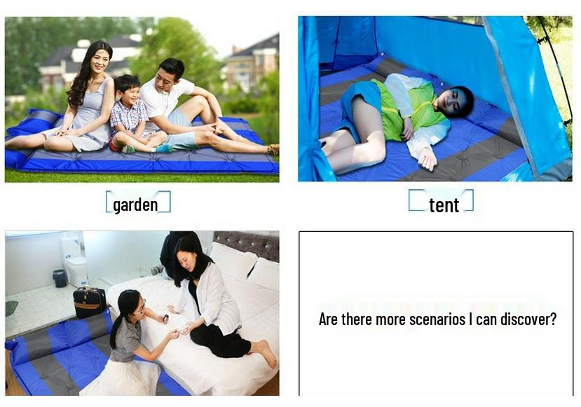 Inflatable Outdoor Camping Mattress - Moisture-Proof and Automatic for Travel
