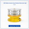 122/155 Solar Aviation Obstruction Light with GPS Networking for Skyscrapers and Towers