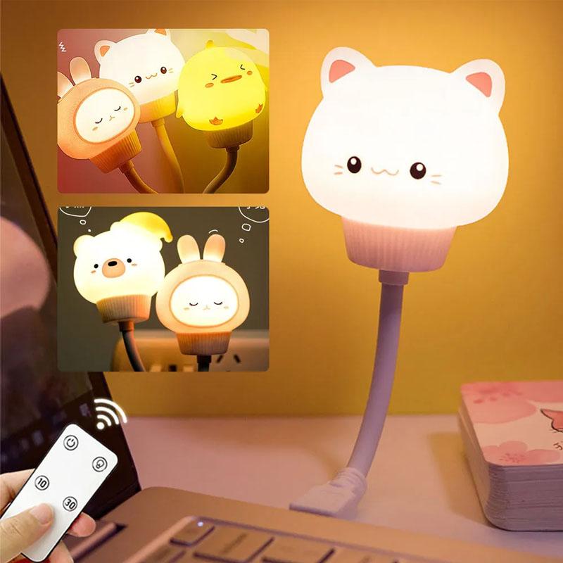 

Светодиодный USB-ночник для детей, милый датчик вибрации, светильник-медведь, пульт дистанционного управления для детской спальни, декор, прикроватная лампа, Рождественский подарок