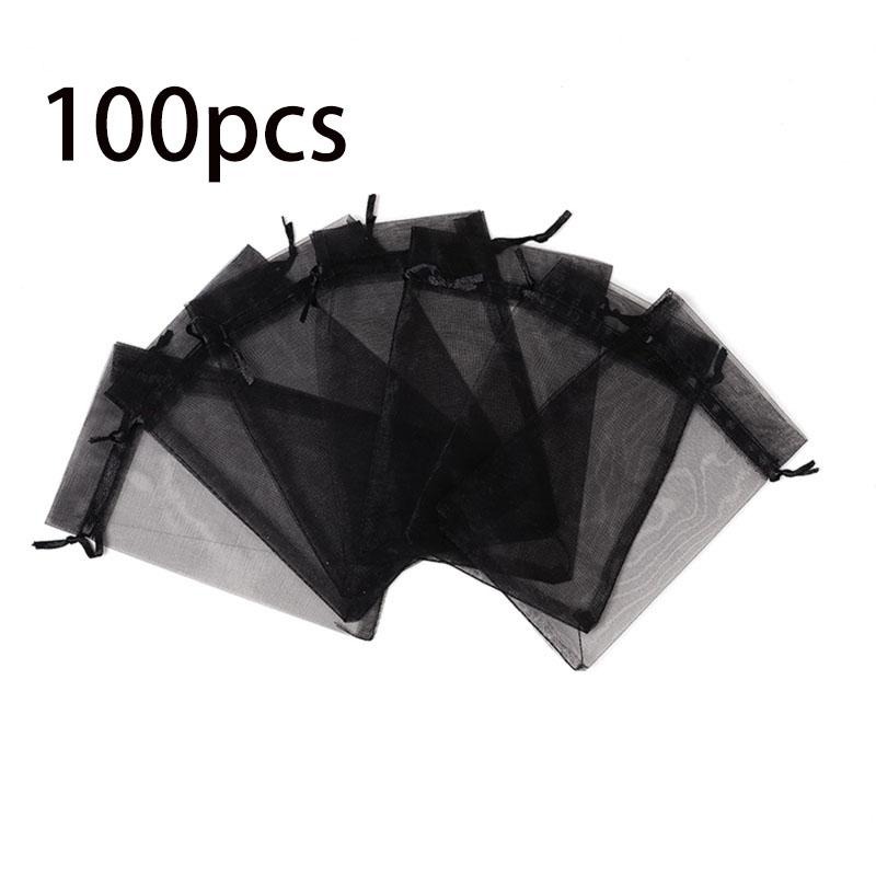 50/100 Stück Kordelzug-Netzbeutel Bündel Mund Organza-Beutel Süßigkeiten Schmuck Verpackung Hochzeitsfeier Geschenktüte Garten Obst Aufbewahrungsbeutel
