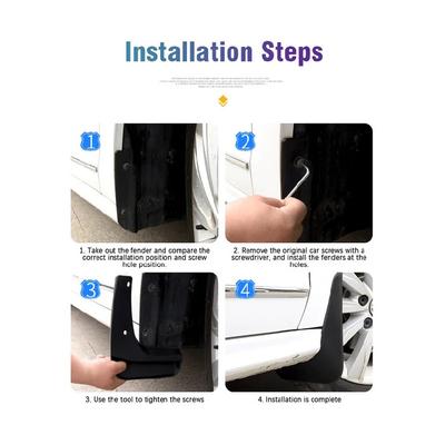 4 PIÈCES Bavettes de Voiture Pour Xiaomi SU7 Accessoires MS11 2024 2025 2026 Garde-boue Auto Protection Anti-éclaboussures Garde-boue Avant Arrière Pièces Extérieures