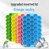 Silicone Honeycomb Ice Tray with Lid for DIY Ice Cubes - Creative Ice Mold Box for Children