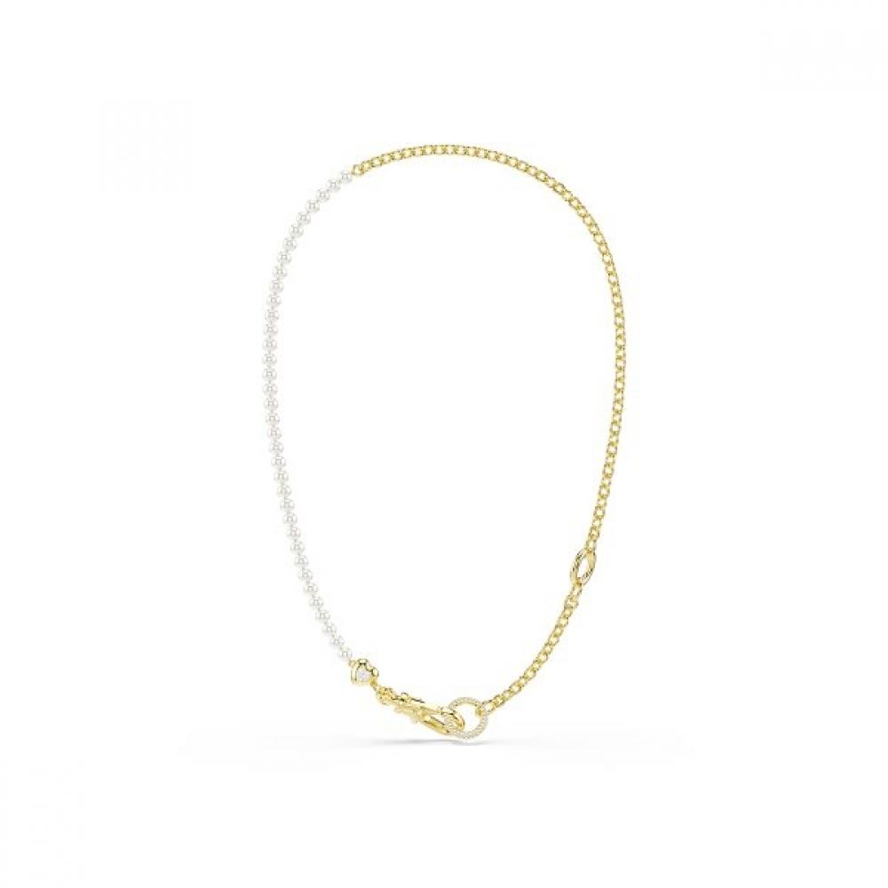 Swarovski Long Necklace Crystal Pearl Gold Tone 5742961