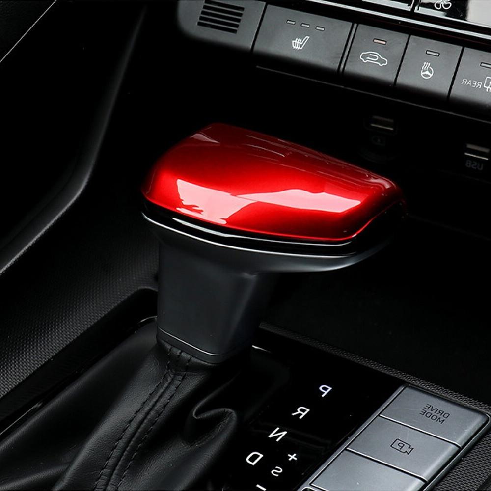 Gloss Red Gear Shift Lever Knob Cover Trim For Hyundai Elantra Tucson Santa Cruz RHD