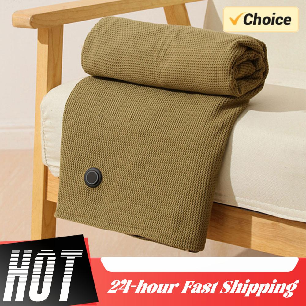 3 Levels Temperature USB Electric Heated Blanket Wearable Heated Blanket Washable Warmer Blanket Shawl Portable Warmer Blanket