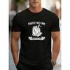 European Size TRUST NO ONE Prayer Gesture Print | Casual and Fashionable Men'S T-Shirt, Crew Neck, Regular Fit, All-season Wear