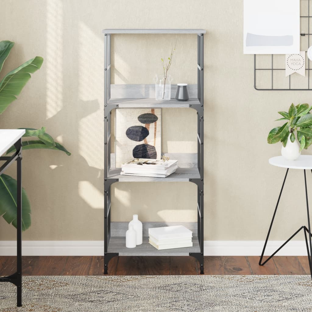 Bookshelf Gray Sonoma 50x33x117.5 cm Particleboard