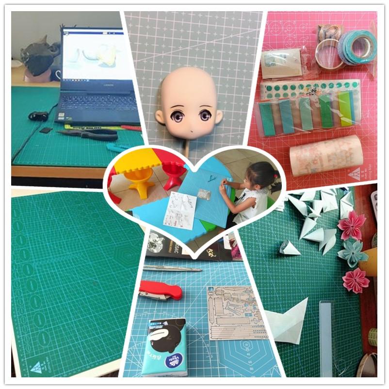 A2 Cutting Board Grid Line Self-healing Cutting Board Craft Card Multicolor Double-sided Desktop Manual Cutting Pad 60 * 45cm