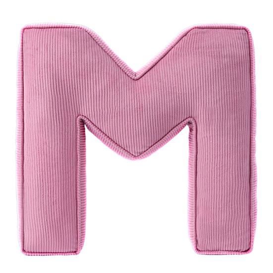 Pink Corduroy Letter Pillow A To Z English Alphabet Throw Pillow Decorative Capital Alphabet Shaped Hugging Cushion Sofa Bedroom Living Room Decor