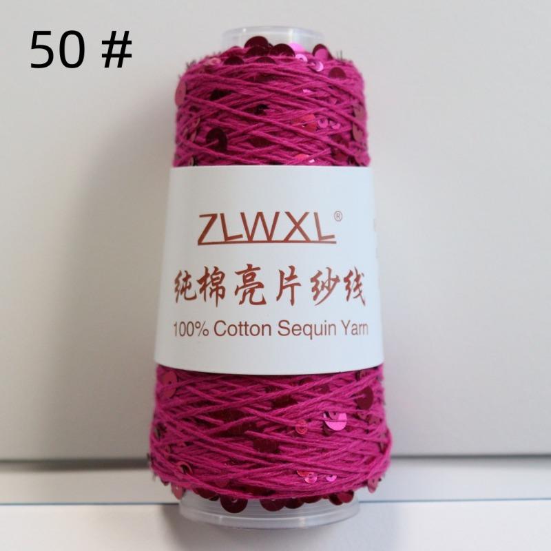1000g /3200M 100% Cotton Yarn 6mm+3mm Special Sequin Yarn DIY Knitted Garment Accessories Rag Doll Knitting Yarn