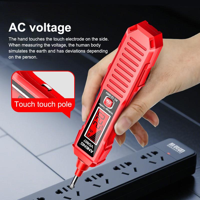One-Word Induction Portable 50/60Hz Smart Electric Pen Tester Ncv Sensor Ac 12-300V Non-Contact Wire Detector Tools