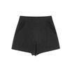 Xiangying Women's Faux Wool High-Waisted Wide-Leg Shorts