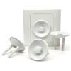 Pack of 10pcs European Safe Child Outlet Protector Shock Prevention Wall Socket Cover for Toddler Safety Home White