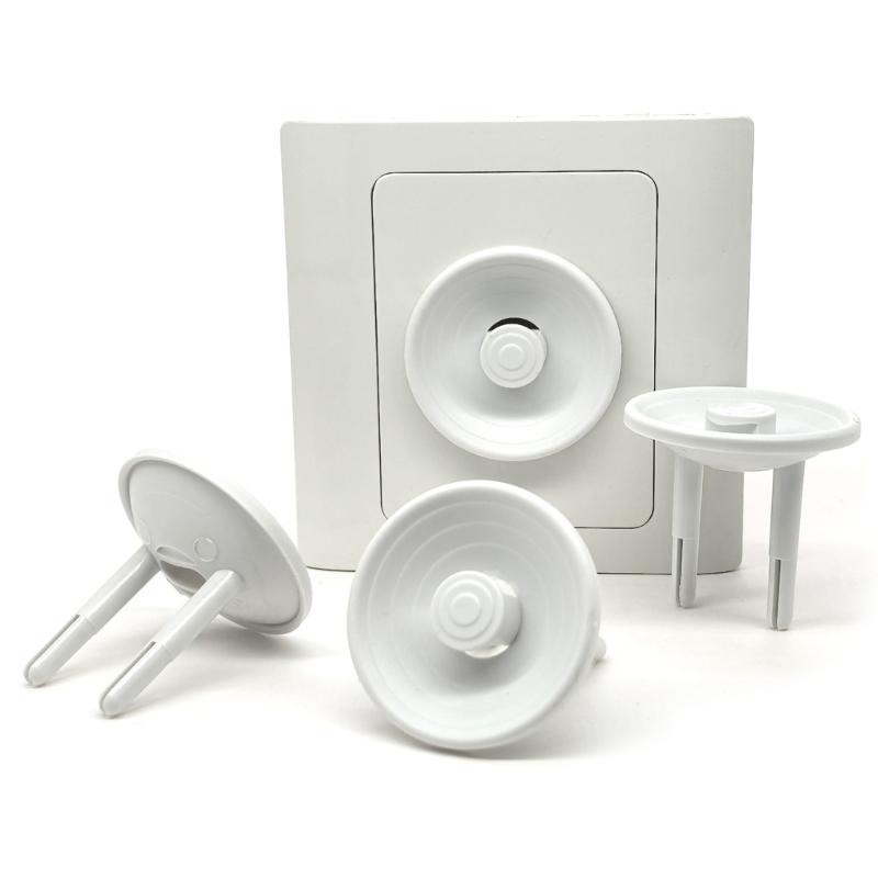 Pack of 10pcs European Safe Child Outlet Protector Shock Prevention Wall Socket Cover for Toddler Safety Home White
