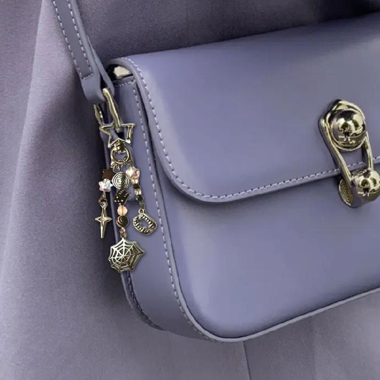 Bead Keychain Spiders Web/Spirals Star Key Chain Ornament Teens Jewelry Key Accessory For Girls Everyday Use