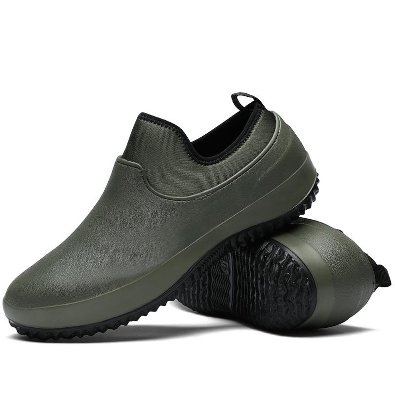Fashion Unisex Men Rain Boots Waterproof Chef Shoes Non-Slip Men Water Shoes Outdoor Flat Rain Shoes Kitchen Work Women Shoe Plus Size49