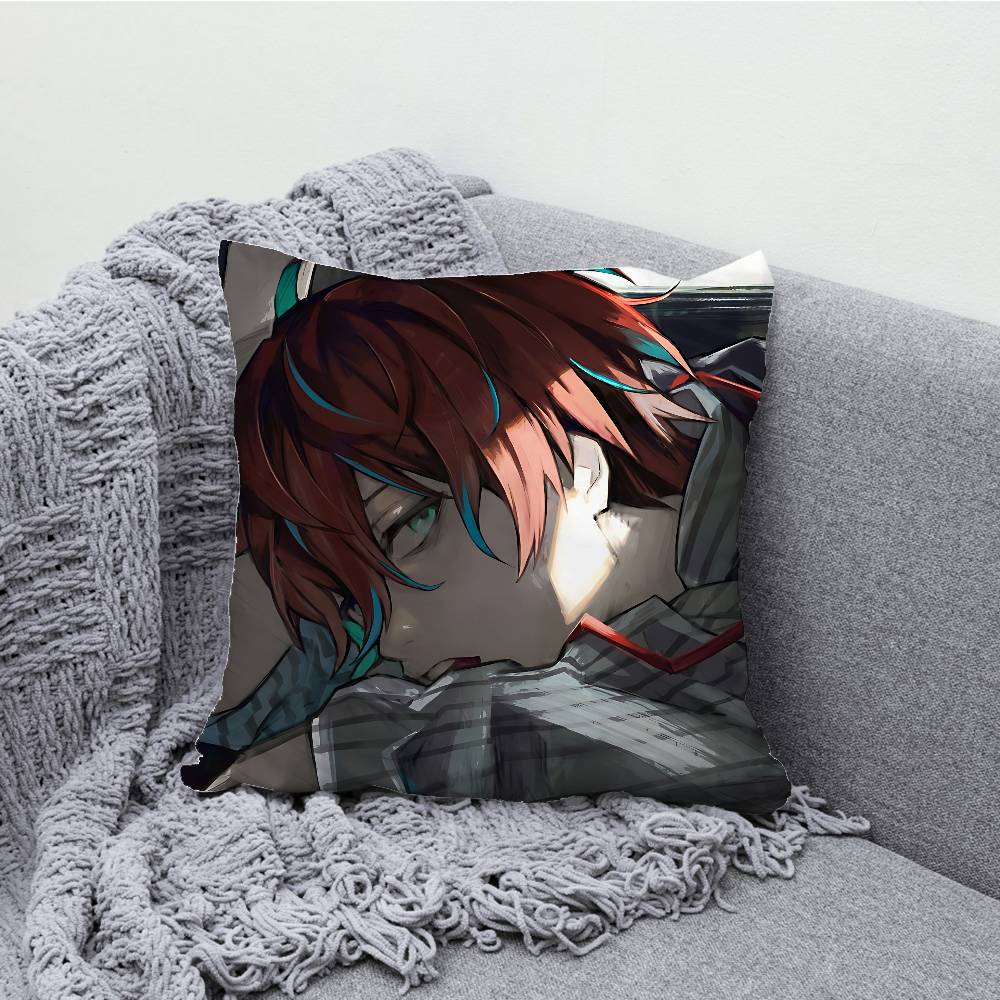 Yandere D-Doppo K-Kannonzaka Pillow Case Print Polyester Fiber 40X40 cm Home Sofa Throw Cushion Cover Decoration