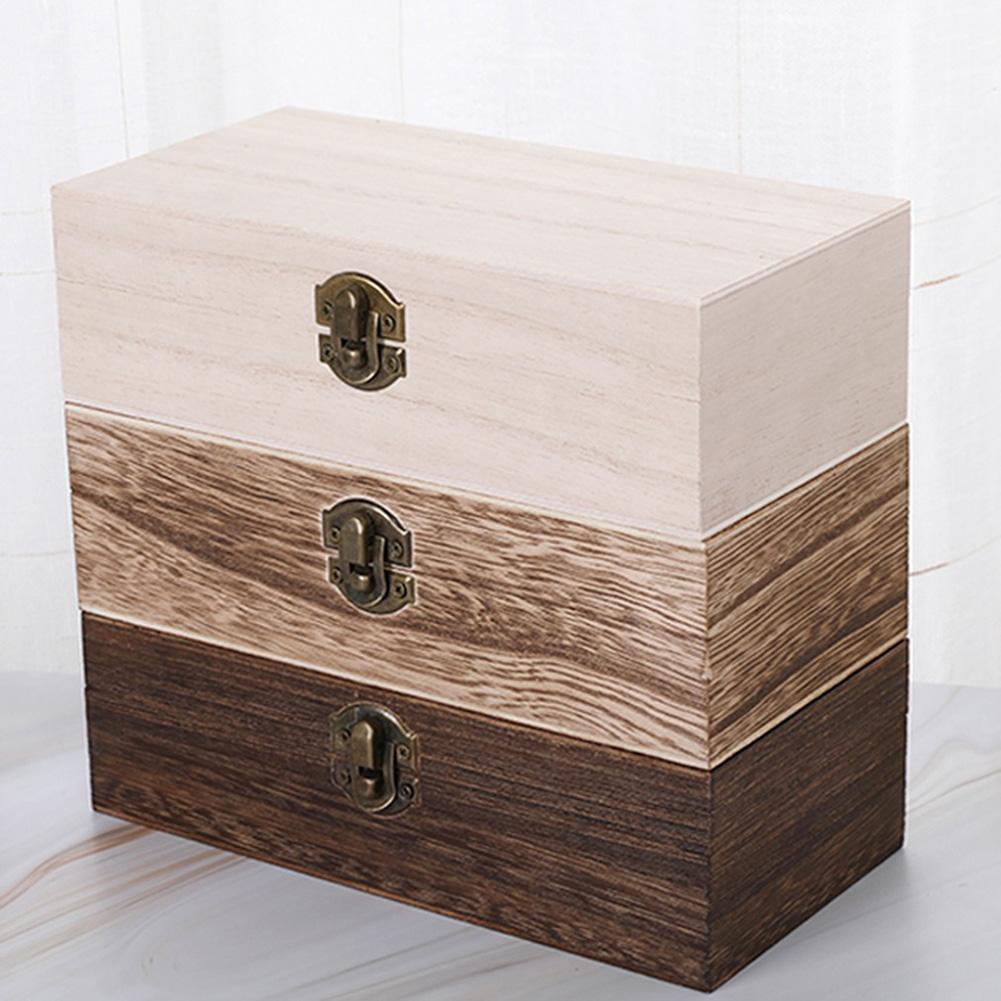 Manual Polishing Storage Box Metal Buckle Rectangular 1PCS
