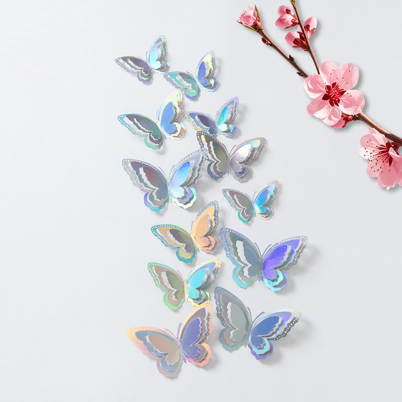 3D Butterfly Wall Stickers - Self-Adhesive, High-End Home Décor
