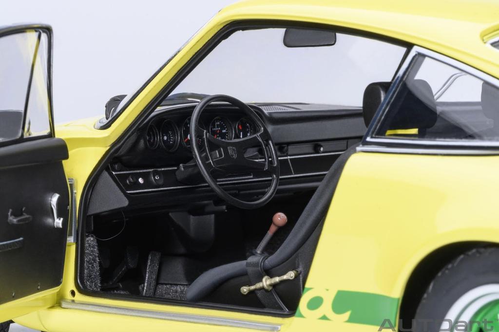 AUTOart Scale Porsche 911 Carrera RS Yellow with Green Finished Product 78033 1/18 2.7 (Light Stripes)