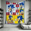 Hedgehog Sonic Soar Wall Hanging Printed Fabric Blanket Decorative Tapestries for Bedroom Living Room Home Decor