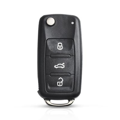 3 Button Flip Fobs Remote Folding Key Shell Case for VW Tiguan Golf Sagitar Polo MK6 Uncut Blade Fobs with Guiding Lights