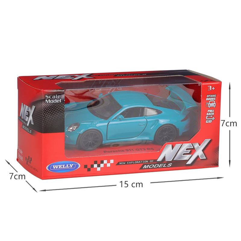 Welly Porsche 911 GT3 RS im Maßstab 1:36, Legierungsautomodell, Druckguss, Metallspielzeugfahrzeuge, Automodell, hohe Simulationssammlung, Geschenke für Kinder