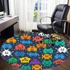 1pc Space Pixel Art Office Round Area Rug, Indoor Mat Suitable For Office, Under Office Chairs Bedroom Living Room Home Decor, Room Deco