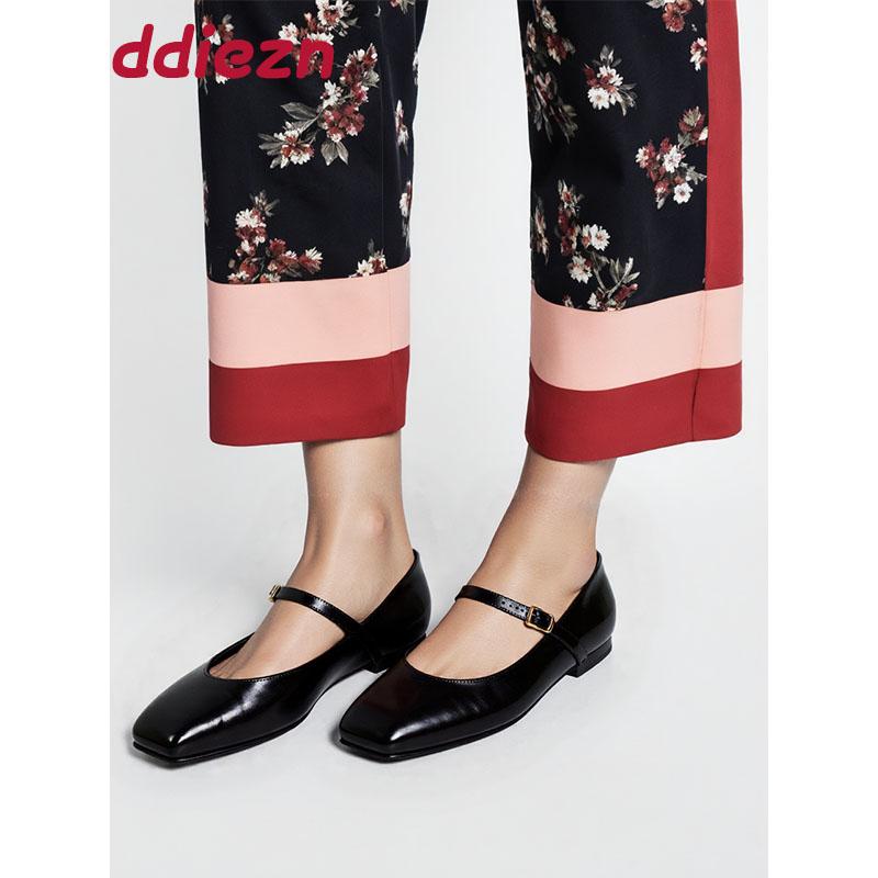 Fashion Fashion Buckle Strap Ladies Flats With Shoes Summer Spring Casual Female Shallow Women Mary Janes Flats Shoes